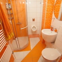 Pomarańczowy projekt łazienki-16