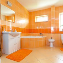 Conception de salle de bain orange-9