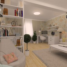 Interiér pracovny v obývacím pokoji-16