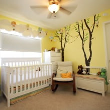 غرفة الأطفال بألوان صفراء -6