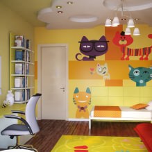 غرفة الأطفال بألوان صفراء -3