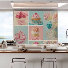 Papier peint photo dans la cuisine - caractéristiques de design d'intérieur-0