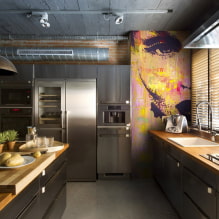 Mutfakta duvar kağıdı - iç tasarım özellikleri-8