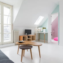 Biela podlaha v interiéri: typy, dizajn, kombinácia s farbou stien, stropu, dverí, nábytku-13