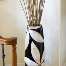 Podlahové vázy v interiéru: typy, design, tvar, barva, styl, možnosti plnění-14