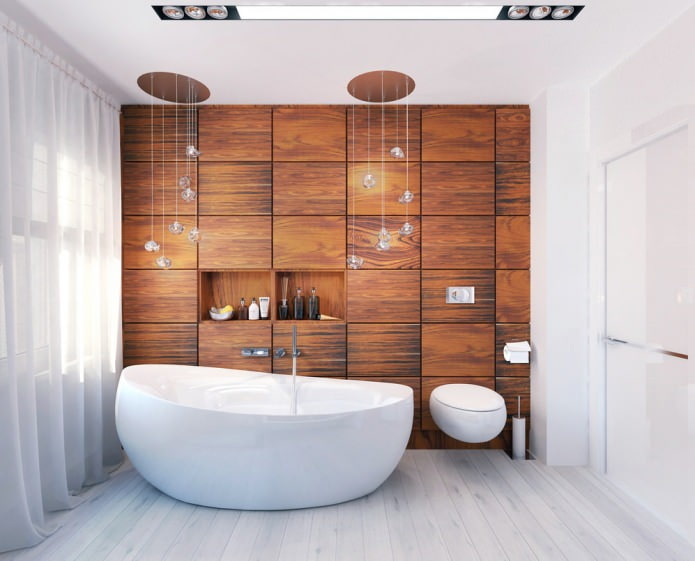 Interieurontwerp van een prachtige badkamer 8 m². m.