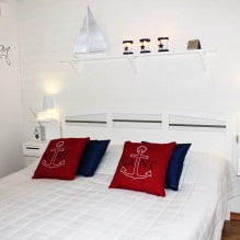 Guļamistabas interjera dizains jūras stilā-1