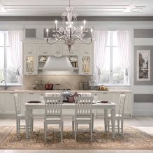 Interior design cucina-sala da pranzo in stile classico-1