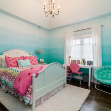 Màu ngọc lam trong nội thất: các tính năng, sự kết hợp, lựa chọn hoàn thiện, đồ nội thất và trang trí-3