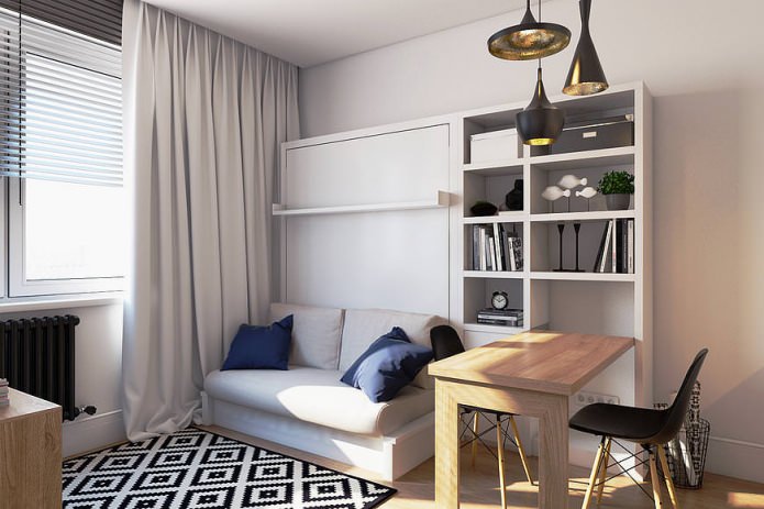 Thiết kế nhỏ gọn của một căn hộ có diện tích 19 mét vuông. m.