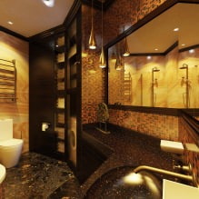 Interior design del bagno in colore oro -8