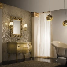 Amenajari interioare baie in culoarea auriu -4