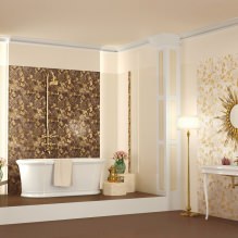 Wystrój łazienki w kolorze złotym -10