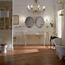 Εσωτερική διακόσμηση μπάνιου σε χρυσό χρώμα -9