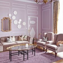 Regler for dekoration af en stue i lilla toner-1