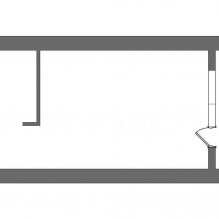 Modern ontwerp van een studio-appartement van 24 m². m-1